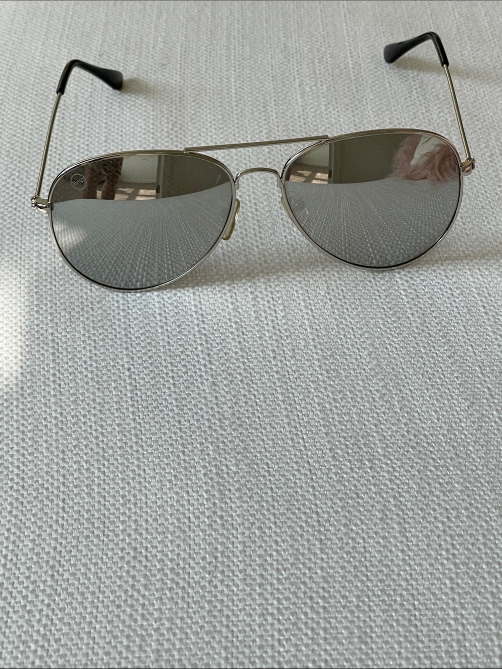 Silver Aviator Mirrored Sunglasses - Picture 2 of 4